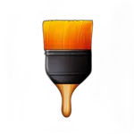 An icon of a paint brush.