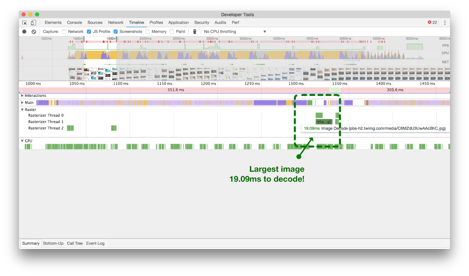 Raster performance before and after image compression